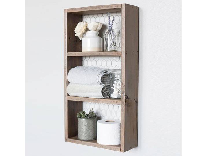 Étagère Torraca Dmora en bois naturel marron 30x9x60h cm