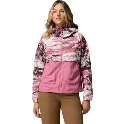 COLUMBIA Damen Schlupfjacke Spire Valley Printed Windbreaker, Größe L in Rot Rot
