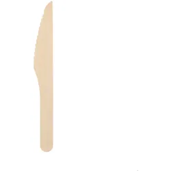PAPSTAR 1000 Messer Holz "pure" 16,5 cm (89890, 4x250 Stück)