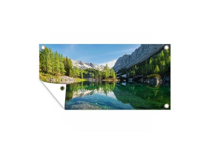 Tuinposter - 160x80 cm - Water - Bergen - Rotsen