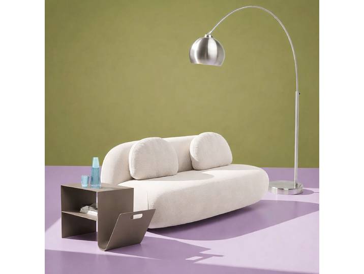 Beistelltisch Lounge News 65 x 42 x 37cm Grau/Taupe