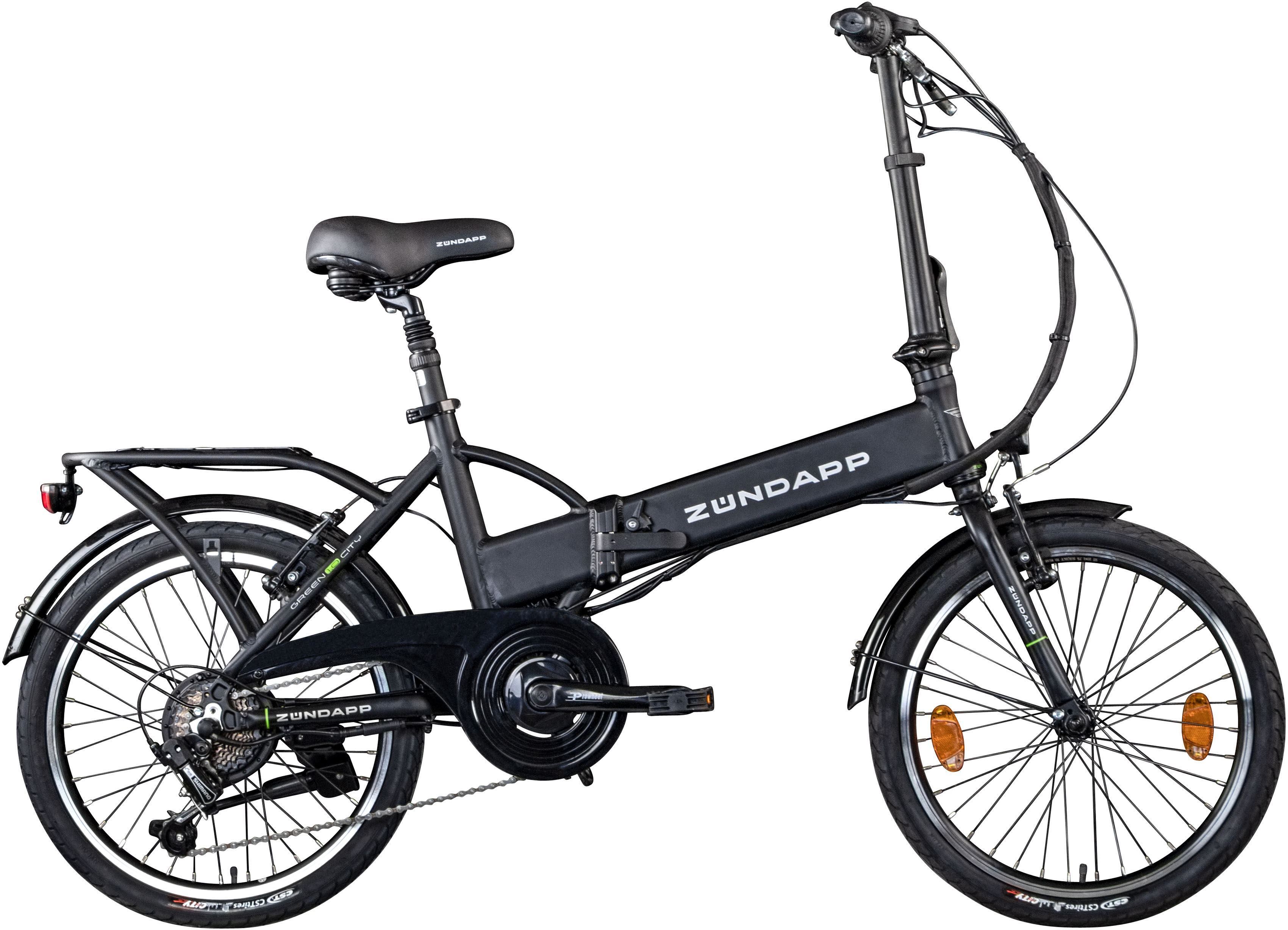 E-Bike ZÜNDAPP "Z101" Gr. 37, schwarz, Elektrofahrräder, 37cm, 20 Zoll (50,80cm), E-Bike, Pedelec, Elektrofahrrad für Damen u. Herren