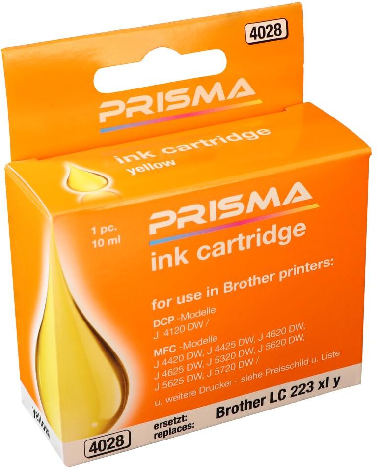 PRISMA 4028 Druckerpatrone für Brother Tintenstrahldrucker, yellow, 10 ml
