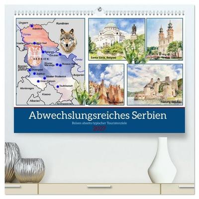 Abwechslungsreiches Serbien (hochwertiger Premium Wandkalender 2027 DIN A2 quer), Kunstdruck in Hochglanz