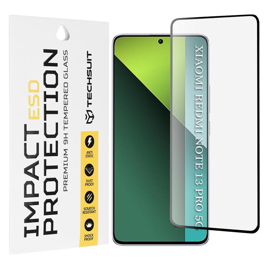 Techsuit - ESD Glass - Xiaomi Redmi Note 13 Pro 5G / Poco X6 - Black (Xiaomi Poco X6, Xiaomi Redmi Note 13 Pro 5G) (60230388)