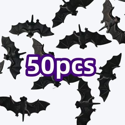 Uplift Essentials 50Pcs Realistic Fake Plastic Cockroaches For Halloween Pranks & Parties bat
