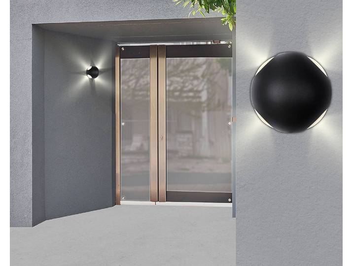 LED-Wandleuchte Slice 11 x 11 x 9cm Schwarz
