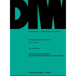 Auswertung von Statistiken über die Vermögensverteilung in Deutschland, Fachbücher von Klaus-Dietrich Bedau