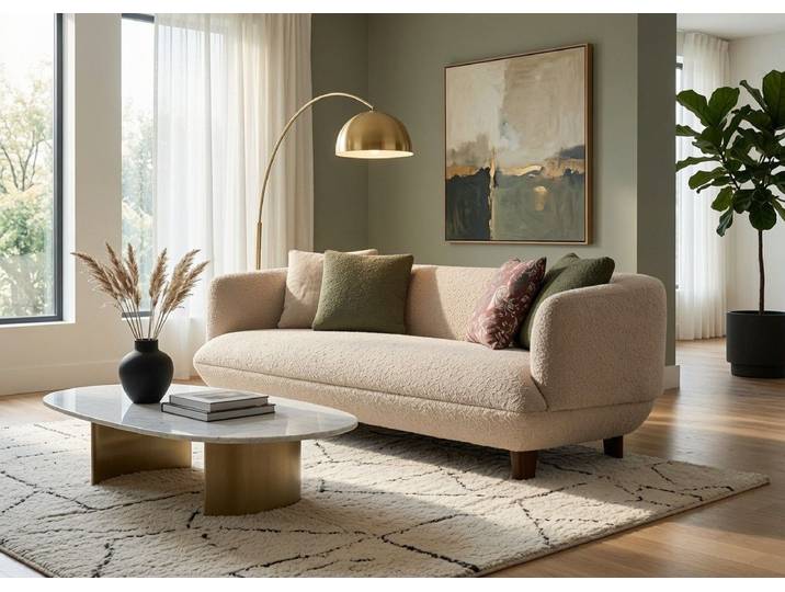 Xlmoebel Sofa Beiges 3-Sitzer Polstersofa im modernen Design für Ihr Wohnzimmer, Sofa 1 Teile, Made in Europa