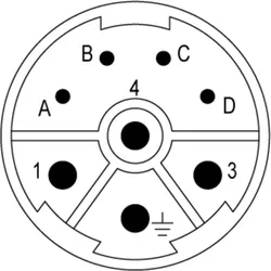 Weidmüller Einsatz SAI-M23-SE-L-4/4
