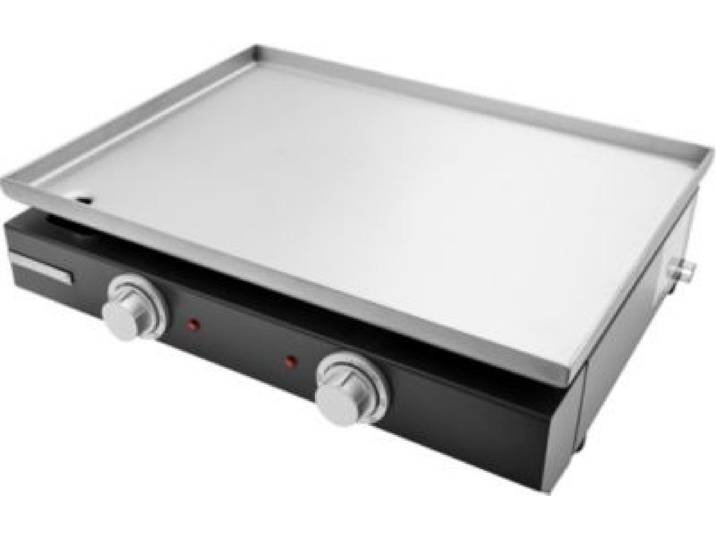 Riviera Et Bar - Plancha Électrique Qpl1230 Inox 2 Brûleurs À Poser, 55x40 Cm
