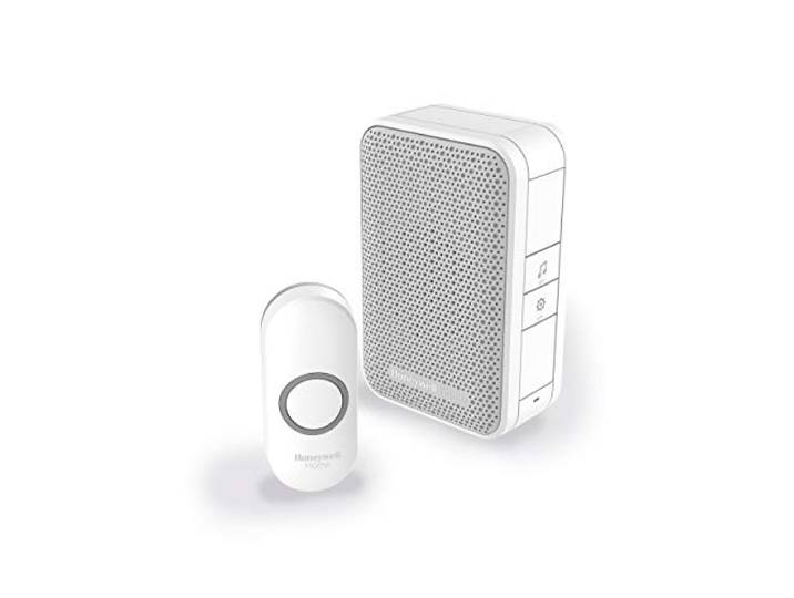 Honeywell Home DC311N Serie 3 Draagbare, Draadloze Deurbel met Drukknop (wit)
