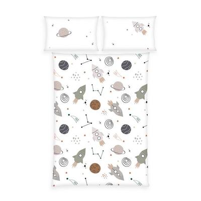 Klaus Hering 2485391063 - babybest® Bettwäsche, Weltall, Made in Green, 40x60+100x135 cm