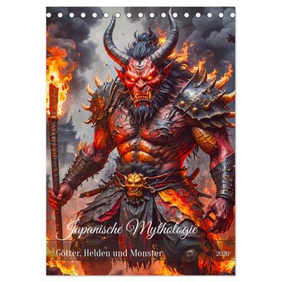 Japanische Mythologie - Götter, Helden und Monster (Tischkalender 2026 DIN A5 hoch), CALVENDO Monatskalender