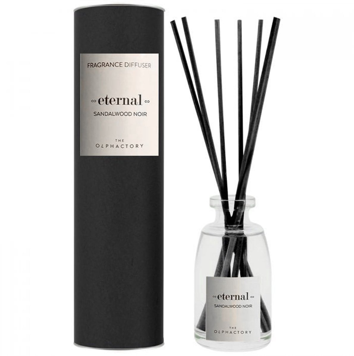 The Olphactory Luxe Geurstokjes Reed Diffuser Eternal Sandalwood Noir 100 ml