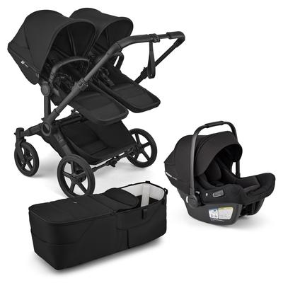 Bugaboo Donkey 6 Duo + Turtle Air Shield Travel System Bundle - Black / Heritage Black / Heritage Bl