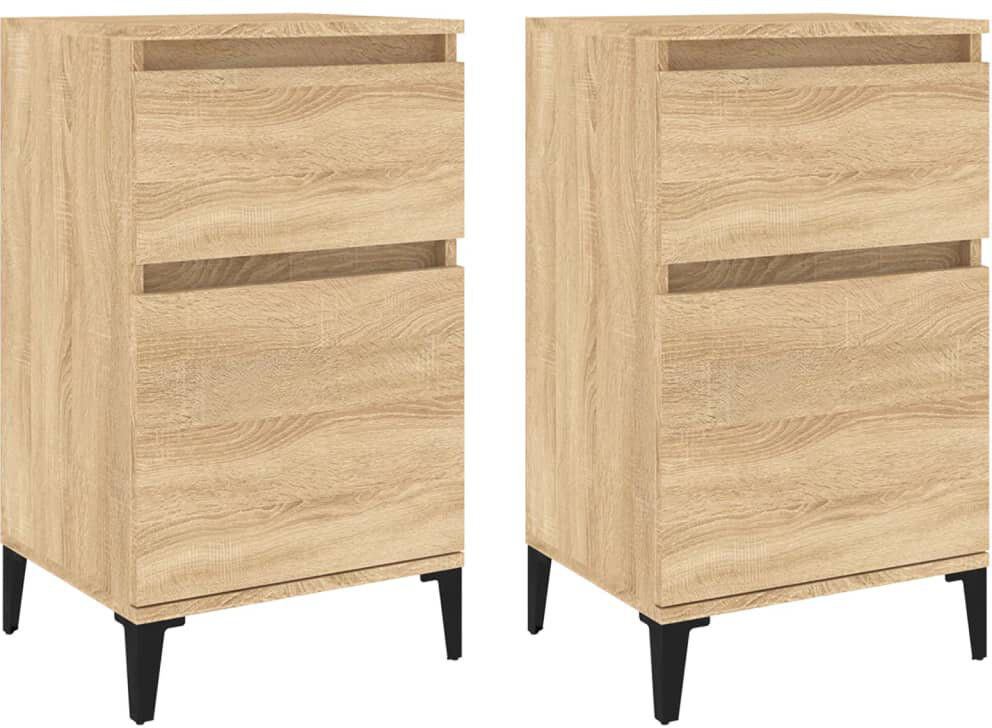 Metro Amedeu Bedside Table Sonoma Oak 70cm H X 35cm W