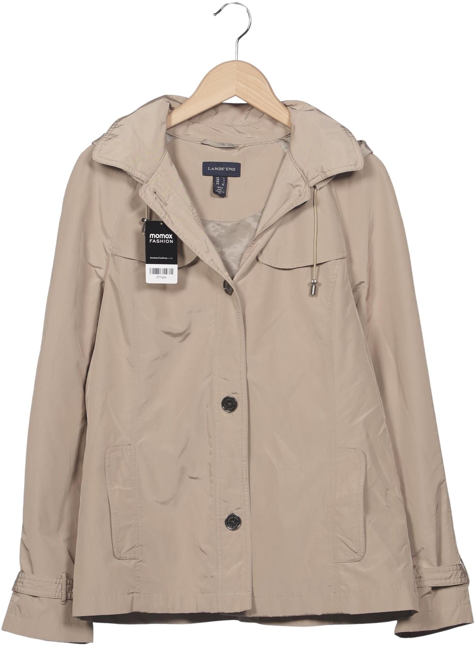 Lands End Damen Jacke, Beige, Gr. L, Synthetik - Second Hand