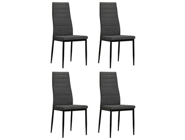 Tmriohed 4er Set Esszimmerstühle Polsterstuhl Metallgestell Dunkelgrau Stabile Polsterstühle mit hoher Rückenlehne für Küche und Esszimmer. Bequeme Sitzgelegenheit im industriellen Design.
