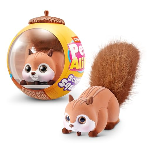 Pets Alive Scurry'n eekhoorn van ZURU - Bruin interactief robotspeelgoed met realistische bewegingen en geluiden voor peuters vanaf 2 jaar