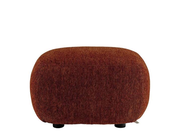Pouf en velours côtelé - rouge brique