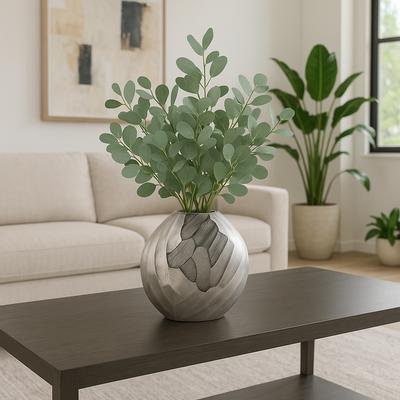 Sagebrook Home Metal Modern Textured Vase