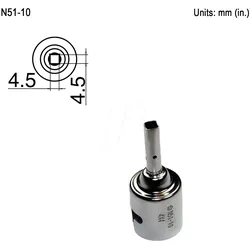 HAK N51-10 - Heißluftdüse N51-10, Schnellwechseltyp, Single, 4,5 x 4,5 mm