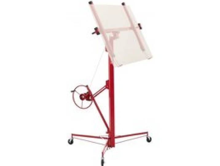 VEVOR Plattenheber bis max. 68 kg, 4877 mm Höhe, Gipskartonheber mit verstellbarem Teleskoparm, Rigipsplatten, Trockenbau-Heber, Panelheber, Hebezeug, Werkzeuge, für Decken- & Wandmontage (Rot)