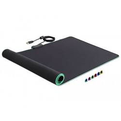Delock 12555 Mauspad beleuchtet USB-Anschluss Schwarz