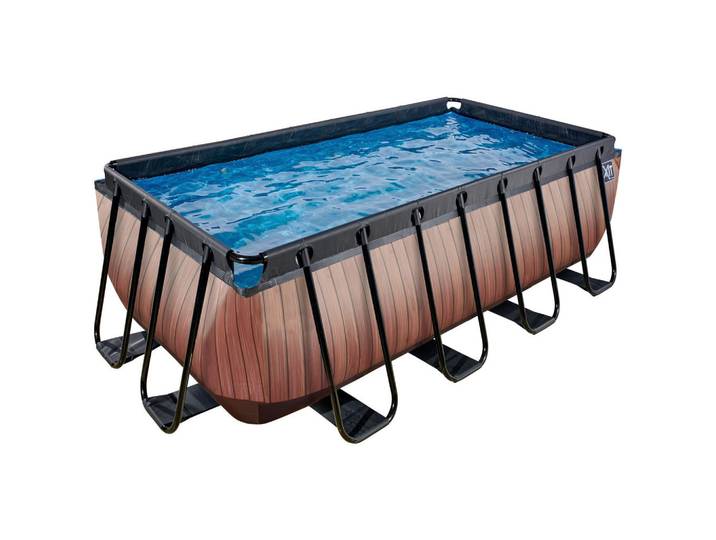 Exit Toys Exit Pool Wood 400X200, Braun, Metall, Holz, 200x122x400 cm, Freizeit & Co, Pools & Wasserspaß, Pools, Aufstellpools