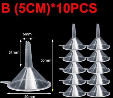 Uplifted Finds Mini Funnel Transparent Plastic Funnels Small Mouth For Perfume Lotion Liquid b 10 Pcs