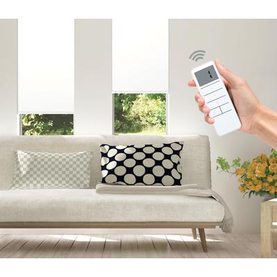 Elektrisches Rollo GOOD LIFE "Vau - SMART HOME" Gr. 4, weiß (weiß, weiß), B:60cm H:150cm, Kunststoff, Metall, Polyester, Rollos, mit Fernbedienung
