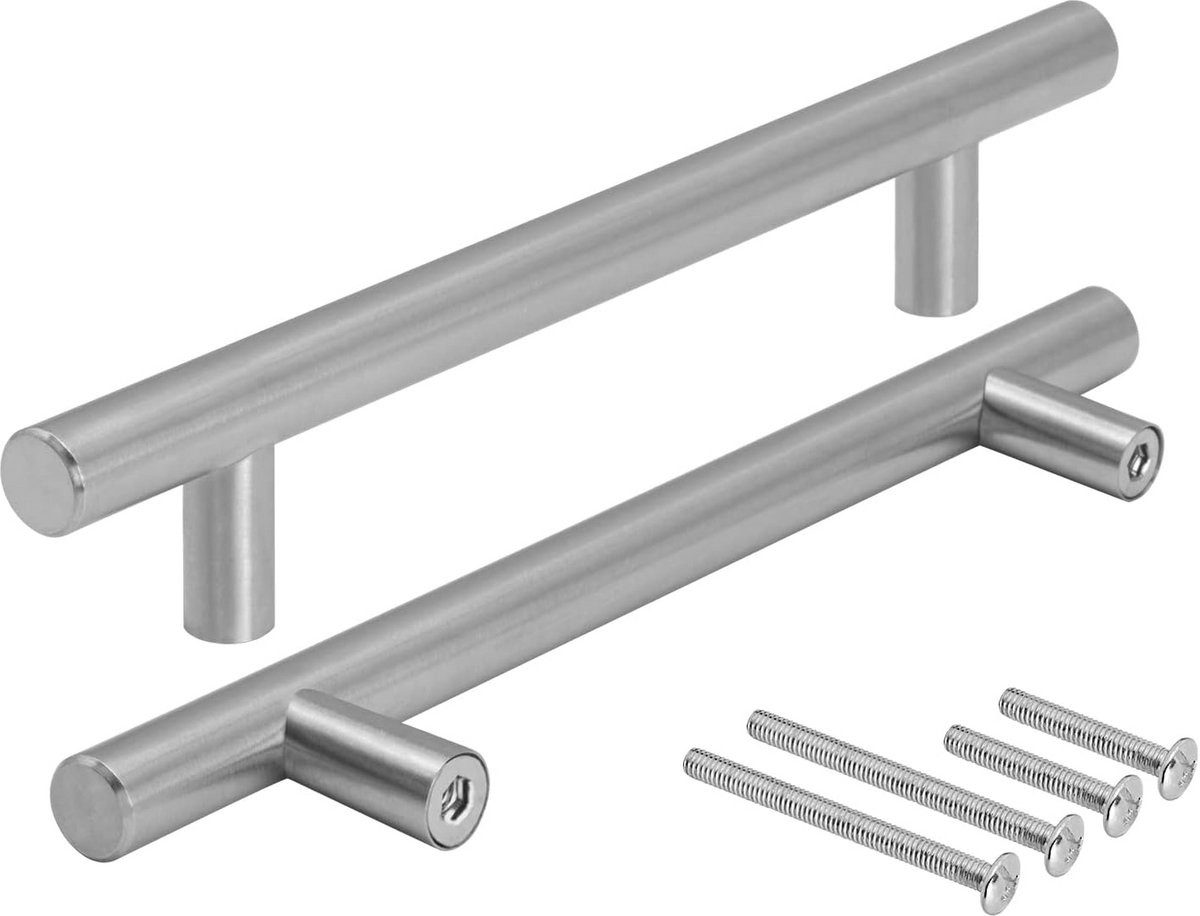 5 Stuks Meubelgrepen RVS Geborsteld, Gatafstand 224 mm, voor Kastdeuren in Keuken en Badkamer