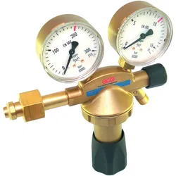 RHÖNA Flaschendruckminderer nach DIN EN ISO 2503 Sauerstoff 1/4",200 Bar / 10 Bar