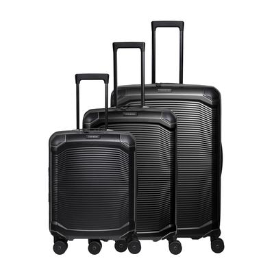 Trolleyset TRAVELITE "MILLENNIUM 3-teilig Reisekoffer Hartschale", schwarz, Polycarbonat, Koffer-Sets, aus leichtem Polycarbonat mit stabiler Bauweise und Innenaufteilung