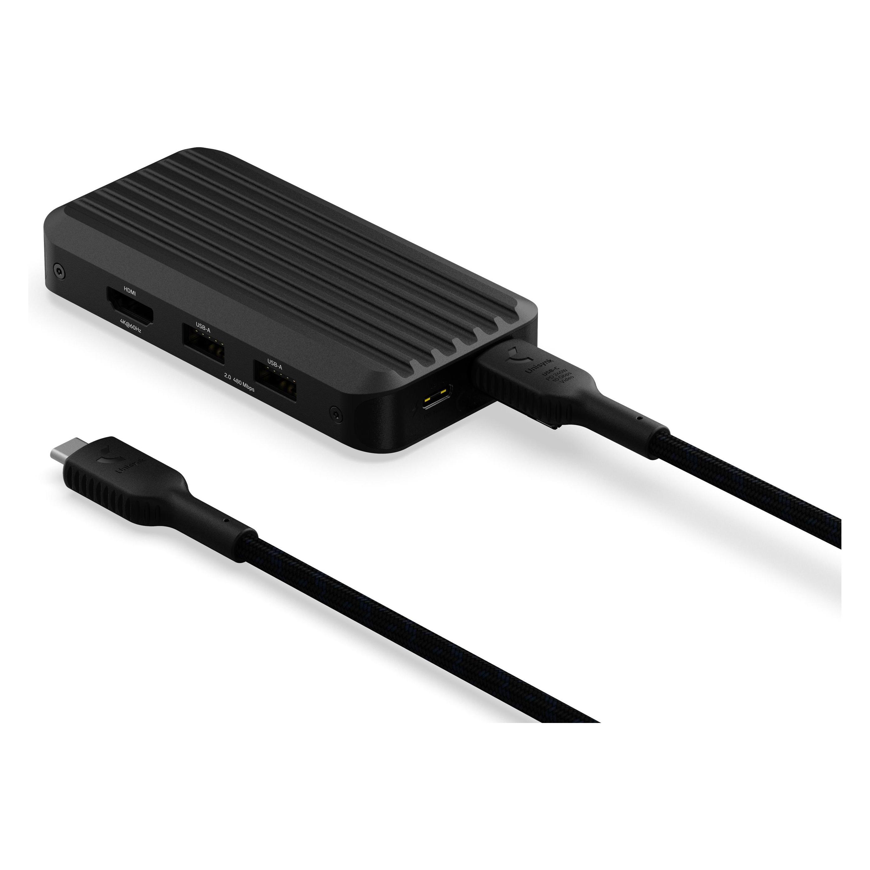 Unisynk 8 Port USB-C Hub V3 140W Black (USB-C, 8 Ports) (10483)