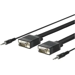 Vivolink PROVGAS15 Videokabel-Adapter VGA (D-Sub) + (15 m), Videokabel, Schwarz