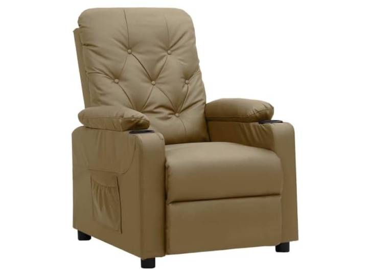Heofavd Relaxsessel Manuell Verstellbar Kunstleder TV Sessel Cappuccino
