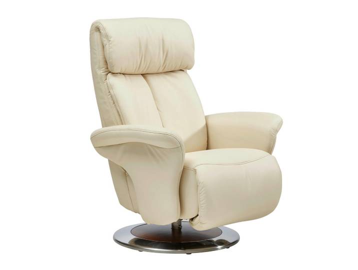 Himolla Fernsehsessel, Creme, Edelstahlfarben, Holz, Metall, Echtleder, Longlife-Leder, Buche, 82x109x90 cm, Blauer Engel, Goldenes M, Made in Germany, Emas, AGR-geprüft, Lederauswahl, Stoffauswahl, Relaxfunktion, Wohnzimmer, Sessel, Fernsehsessel