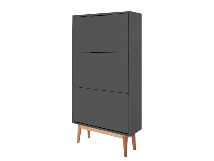 home24 Schoenenkast kiepdeur 130cm grijs/grijs