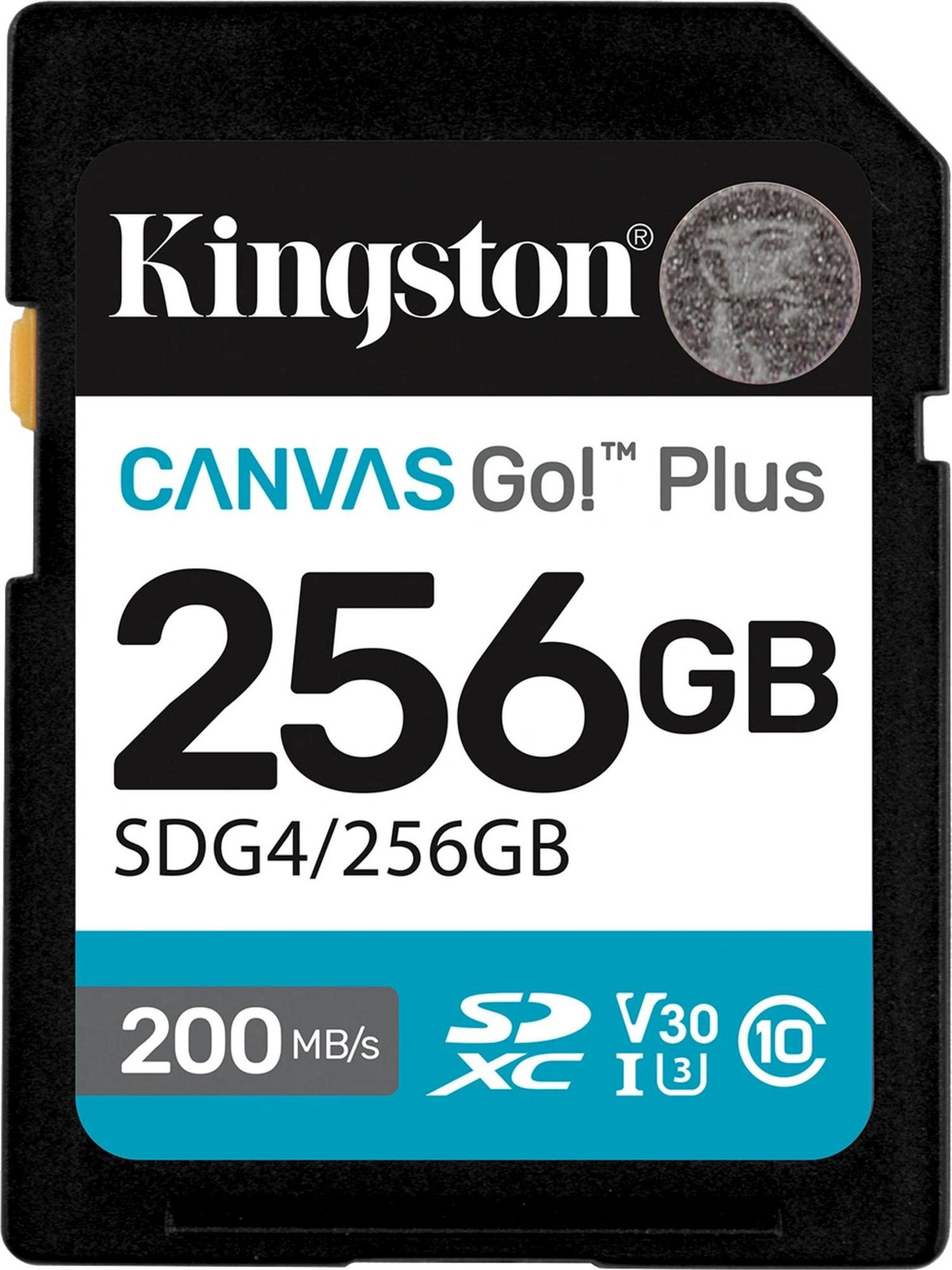 Kingston Technology Canvas Go! Plus 256GB SDXC Kaart Gen4 200MB/s C10 UHS-I U3 V30