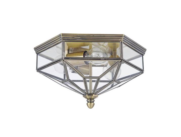 Maytoni Deckenleuchte House, Transparent, Bronzefarben, Metall, konisch, 35.2x19.2 cm, CE, gleichmäßige Lichtverteilung, Lampen & Leuchten, Innenbeleuchtung, Deckenleuchten, Deckenleuchten