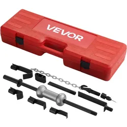 VEVOR Dellenzieher 4,5 kg 13 in1 Gleithammer Dellenentfernungsset, Karosserie Reparatur Werkzeug zum Entfernen von Autoschäden, Reparaturrahmen mit Verlängerungsstange & rutschfestem Griff
