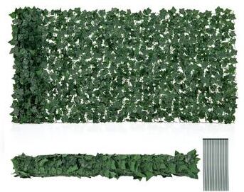 Costway 120 x 40 Inch Artificial Ivy Privacy Fence