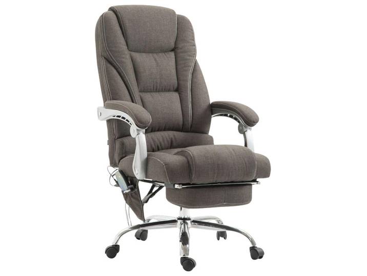 CLP Chefsessel Stoff dunkelgrau, Dunkelgrau, Metall, 68x118x64 cm, Büromöbel, Bürostühle, Chefsessel