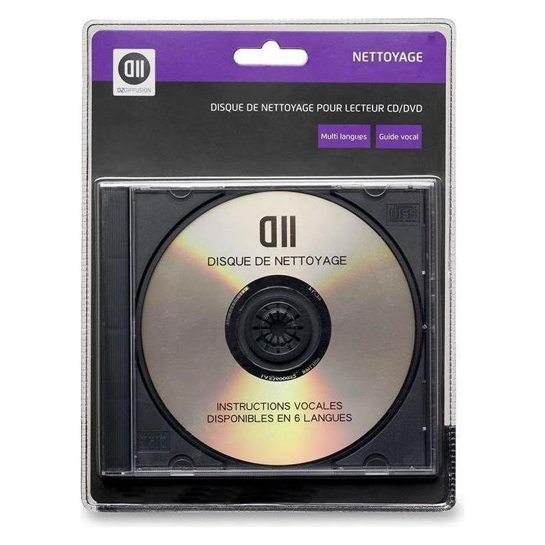 D2 Diffusion Nettoyant pour lecteurs CD et DVD compatible (D2NETCDDVD)
