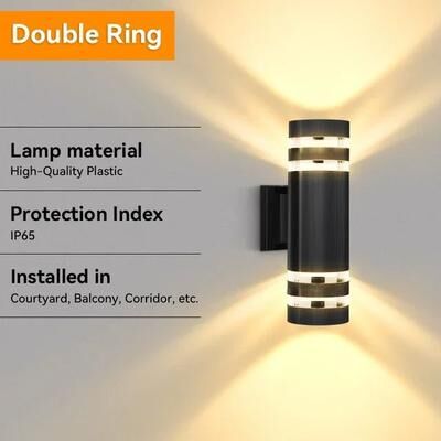 Inspire Curations WeatherGuard E27 Waterproof Outdoor Wall Light Fixture bilayer Cylinder No Light Bulb