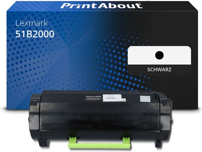PrintAbout Toner kompatibel mit Lexmark 51B2000 (512) - Schwarz