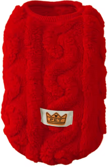 Inspire Picks Soft Fleece Pullover Sweatshirt For Cats & Small Dogs red l