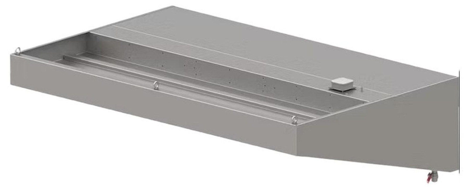 Stalgast Wandkap Expert Line schuine vorm Type A 110 x 90 cm